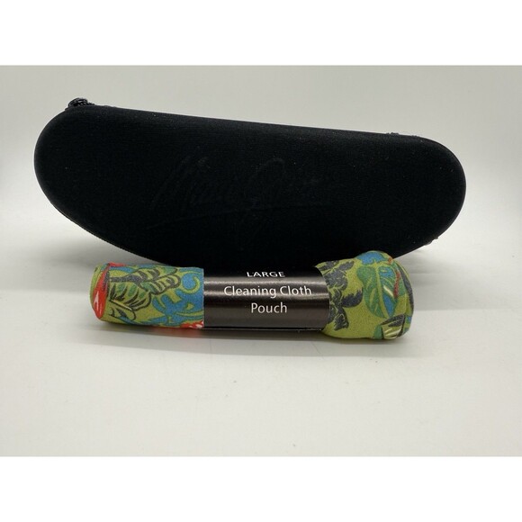 Maui Jim Black Zippered Sunglasses Case w/ Clip w/ New Pouch Bag Or Dusting Bag - Picture 1 of 10